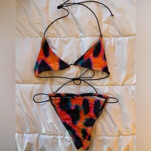 Pretty little thing vibrant multicolor Bikini Set